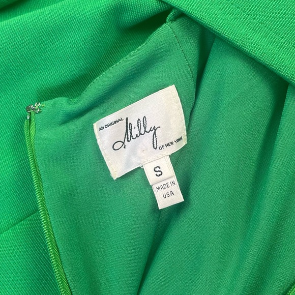 Original Milly New York l S Retro 60s MCM Mod Knit Open Back Draped Button Dress - Picture 11 of 15